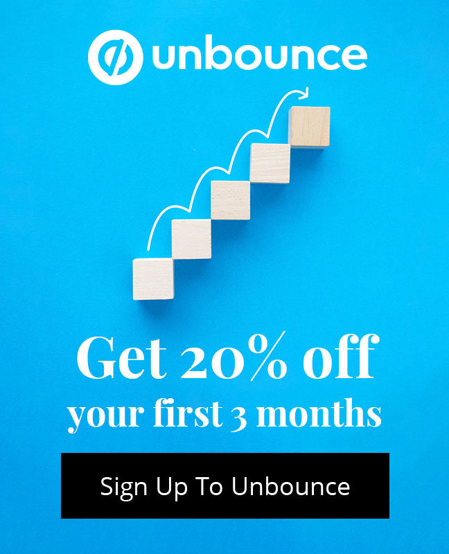 Get 20% off Unbounce
